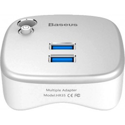 Baseus USB 3.0 Hub 2 Θυρών με σύνδεση USB-A Ασημί