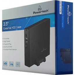 Powertech Θήκη για Σκληρό Δίσκο 3.5" SATA III με σύνδεση USB3.0