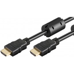 POWERTECH καλώδιο HDMI 1.4 CAB-H086, CCS, Gold Plug, 30AWG, μαύρο, 1m