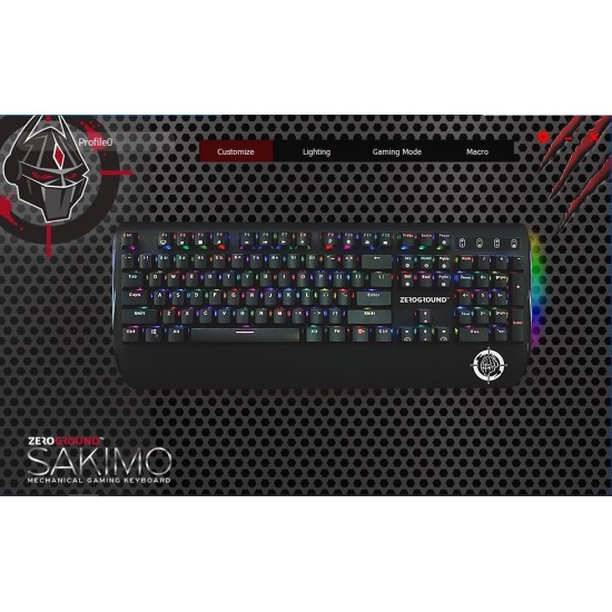 ΕΝΣΥΡΜΑΤΟ Gaming Keyboard Zeroground KB-2700G Sakimo
