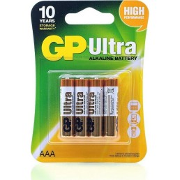 GP Batteries Ultra Αλκαλικές Μπαταρίες AAA 1.5V 4τμχ