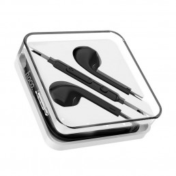 Hands Free Hoco M55 Earphones Stereo 3.5 mm Μαύρα με Μικρόφωνο και Πλήκτρο Λειτουργίας