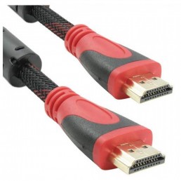 Καλώδιο HDMI Μ/Μ DeTech, 1.8m, Πλεξούδα και Φερρίτη-18018