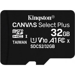 KINGSTON SDCS2/32GBSP CANVAS SELECT PLUS 32GB MICRO SDHC 100R A1 C10 SINGLE PACK