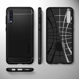 Spigen® Rugged Armor™ 611CS26199 Samsung Galaxy A50 / A30s Case – Matte Black