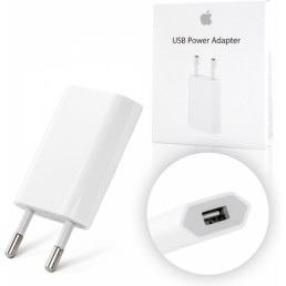 TRAVEL USB POWER ADAPTER APPLE IPHONE MD813ZM/A A1400 1000mA 5W WHITE PACKING OR