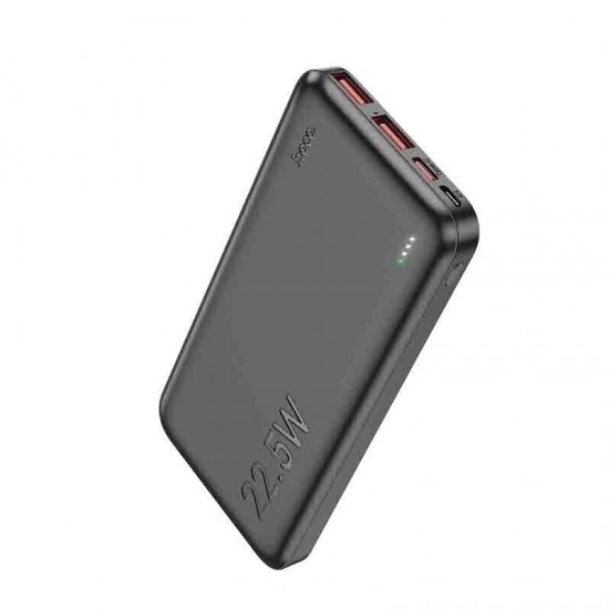 Hoco J101 Astute Power Bank 10000mAh 22.5W με 2 Θύρες USB-A και Θύρα USB-C Power Delivery / Quick Charge 3.0 Μαύρο