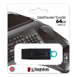KINGSTON DTX/64GB DATATRAVELER EXODIA 64GB USB 3.2 FLASH DRIVE