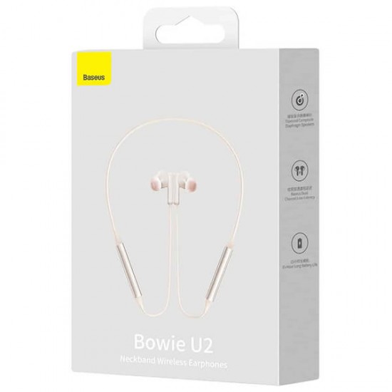 Baseus Bowie U2 Pro In-ear Bluetooth Handsfree Ακουστικά Creamy White