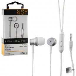 NSP HN25 In-ear Handsfree Stereo Ακουστικά με Βύσμα 3.5mm Λευκό
