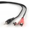 CABLEXPERT CCA-458-1.5M 3.5MM STEREO TO RCA PLUG CABLE 1.5M