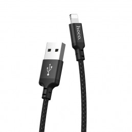 Hoco X14 Braided USB to Lightning Cable 2m Μαύρο