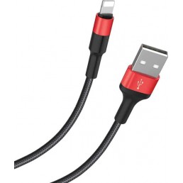 Hoco X26 USB to Lightning Braided Cable 1m - Κόκκινο
