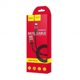 Hoco X26 USB to Micro USB Braided Cable 1m - Κόκκινο