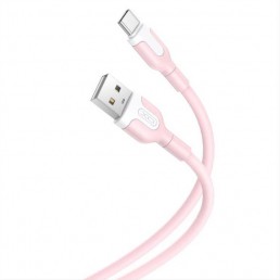 XO NB212 USB 2.0 TO USB-C Cable 1m Ροζ