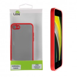 LIME ΘΗΚΗ IPHONE SE 2022/IPHONE SE 2020/IPHONE 8/7 4.7" HARDSHELL FUSION FULL CAMERA PROTECTION RED WITH BLACK KEYS